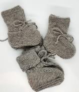 Grey baby booties